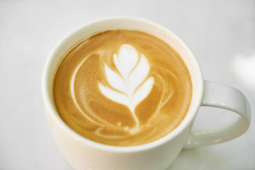 a cup of coffee latte