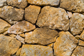 Yellow Stone wall texture background