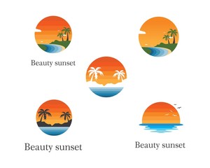 beach vector illustration icon of travel and holiday