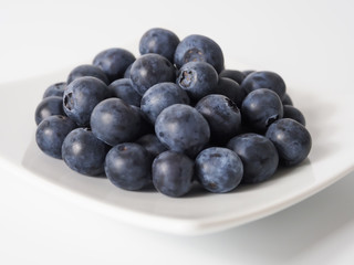 heap of juicy blueberries