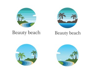 beach vector illustration icon of travel and holiday