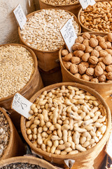 Food sold in shuk hacarmel market, Tel Aviv, Israel