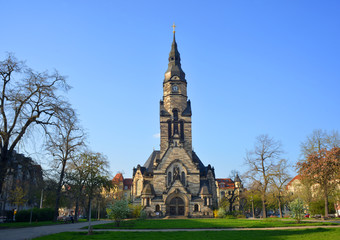 Fototapeta na wymiar Leipzig, Germany, Nordplatz, Michaelis Church