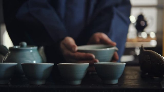 Tea ceremony is perfomed by tea master