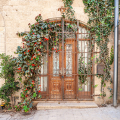 Fototapeta na wymiar Old doors in Jaffa, Tel Aviv, Israel