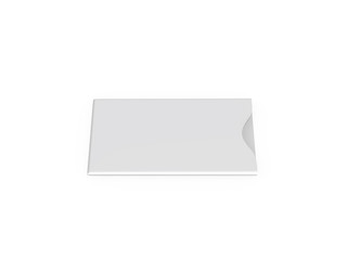 White blank sleeve for debit card, credit card and gift card, mock up template on isolated white background, 3d illustration