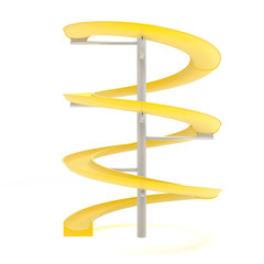 Water slides 3d render