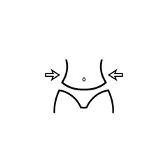 Weight loss line icon