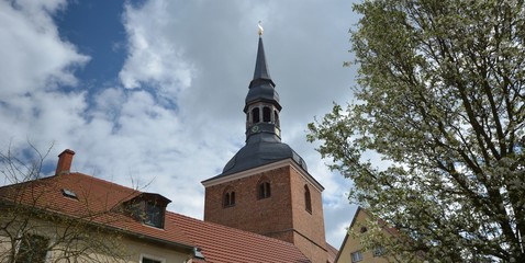 Evangelical Church of St. Jacobi in Nauen (Brandenburg) on April 19, 2016, Germany 