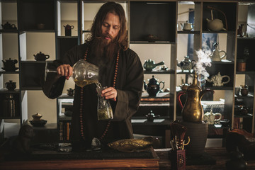 Tea ceremony is perfomed by tea master