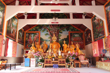 in a buddhist temple (wat dokaueng) in chiang mai (thailand)