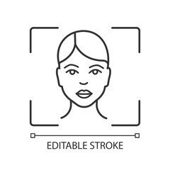 Facial recognition system linear icon