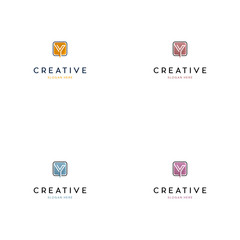Letter Y Logo Design Template Illustration, Letter Y Logo can be used for company, sign, icon, and others	