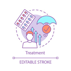 Treatment concept icon