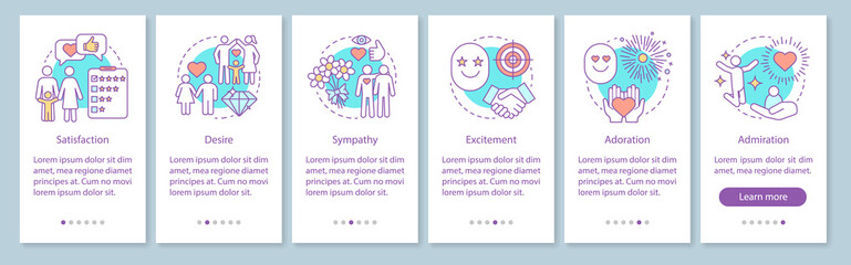 Family relationship onboarding mobile app page screen vector template