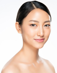 Obraz premium Beautiful Young asian Woman with Clean Fresh Skin