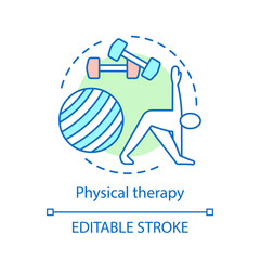 Physical therapy concept icon