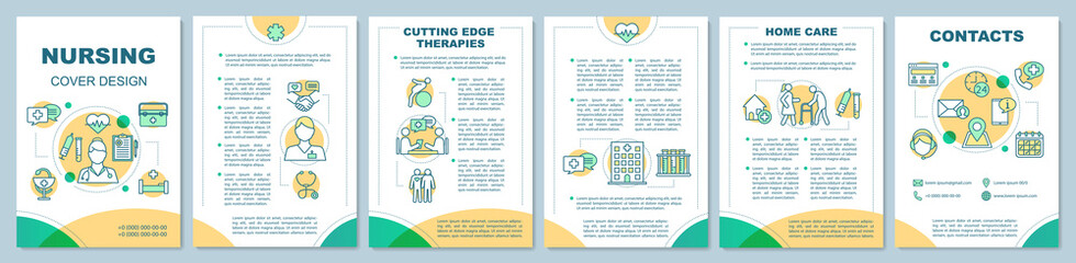 Nursing service brochure template layout