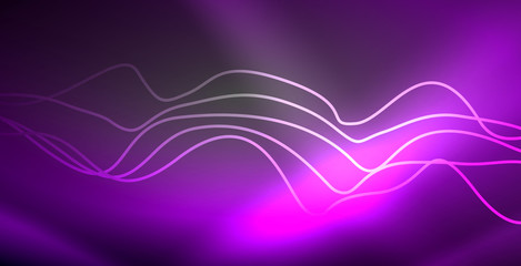 Neon lines shiny glowing background
