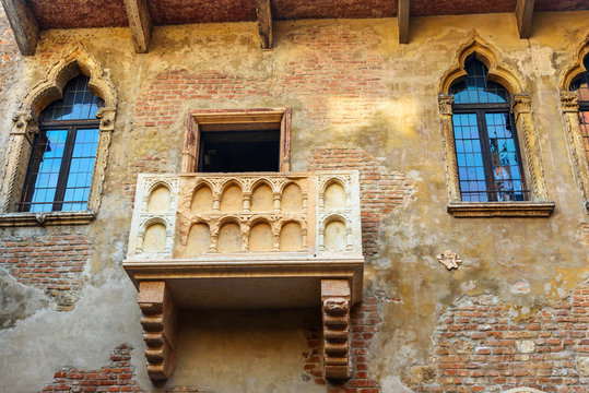 Balcony Of Juliet In Juliet Capulet House. Verona. Italy