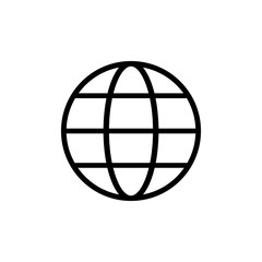 Globe Icon in trendy flat style isolated on white background. World globe symbol for your web site design, logo, app, UI. Vector illustration