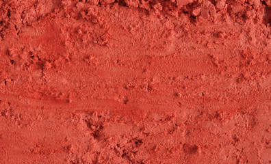 Abstract background, texture of gypsum in red.