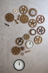 Question mark made of gears and cogs