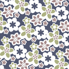 Fashionable pattern in small flowers. Floral background for textiles.