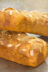 Sweet Easter bread with almonds