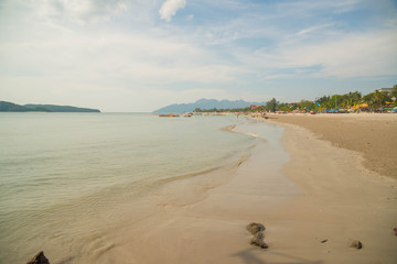 Cenang Beach in Langkawi Island, Malaysia.