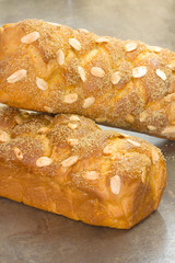 Sweet Easter bread with almonds
