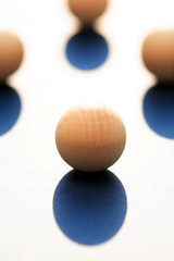 Wooden Balls With Shadow