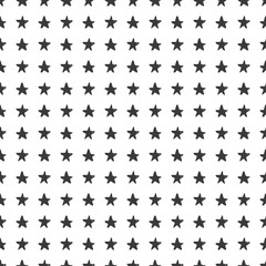 Star seamless pattern, Hand drawn sketched doodle stars, vector illustration