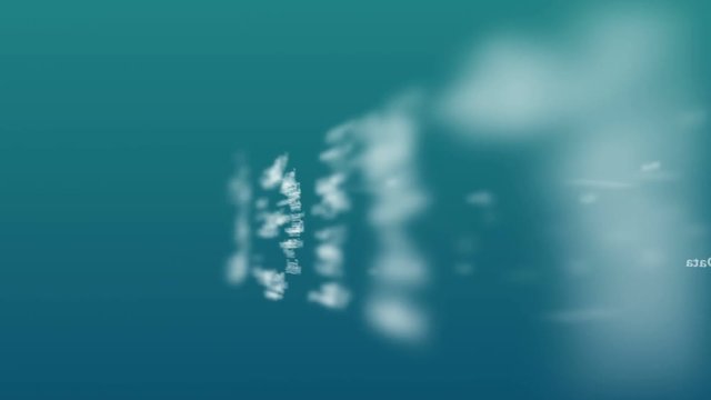 Light blue background with different words, which deal with internet. Close up. Copy space. 3D. Animation.