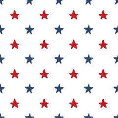 Star seamless pattern, Hand drawn sketched doodle stars, vector illustration