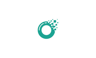 initial O vector icon logo technology - 264590741