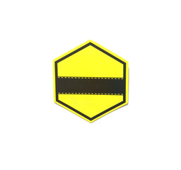 adhesive tape yellow paper on white background