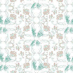 Fashionable pattern in small flowers. Floral background for textiles.