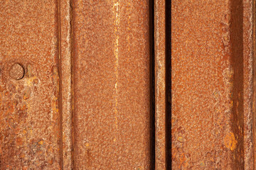 rusty iron plates. rust iron fence