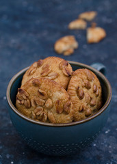 Peanut cookies in a cup
