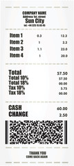 Receipt. vector illustration