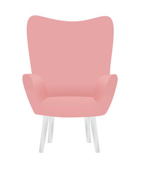 Pink chair. vector illustration 