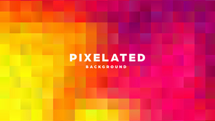 Polygonal abstract background with squares. Colorful gradient design. Low poly geometric rectangle shape modern banner. Vector illustration.