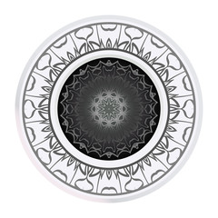 Design Mandala Ornament. Vector Illustration. Round Geometric Floral Pattern. Oriental Pattern. Indian, Moroccan, Mystic, Ottoman Motifs. Anti-Stress Therapy Pattern.