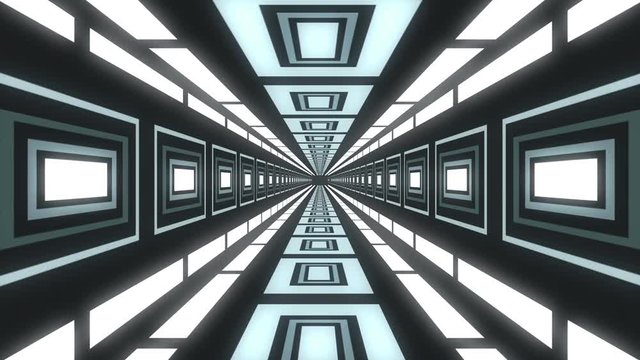 Patterned Animation Of Retro Tunnel Geometric Teleport