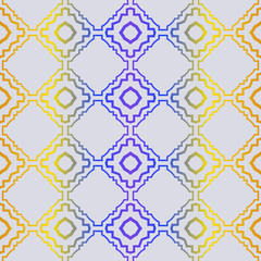 Fashion Seamless Geometric Pattern. Vector Background. For Scrapbooking Design, Printing, Wallpaper, Decor, Fabric, Invitation. Purple yellow gradient