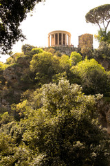 Fototapeta na wymiar Roman temple ancient roman architecture with a panoramic view