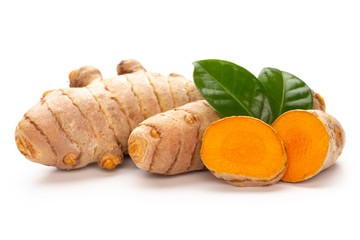 Turmeric isolated on white background