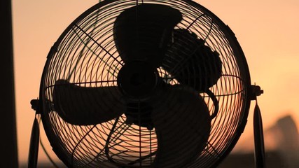 The home fan turns on and off