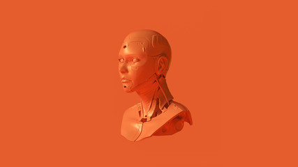 Orange Cyborg Bust